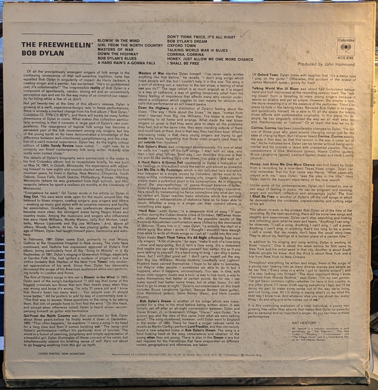 The Freewheelin' Bob Dylan (VINYL) | Excellent+ (EX+) Very Good Plus (VG+) Get Cheap Vinyl