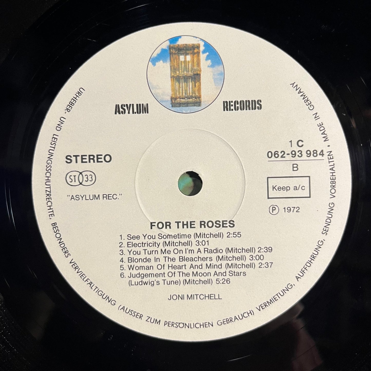 For The Roses *GERMANY* | Excellent (EX) Excellent (EX) Get Cheap Vinyl