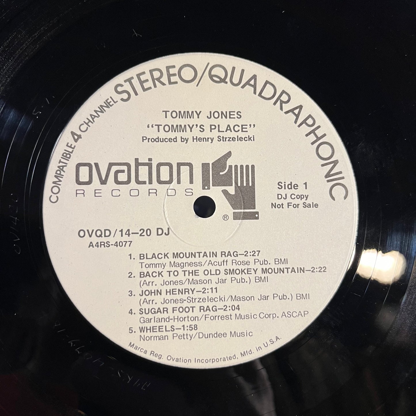Tommy's Place *PROMO/QUAD* | Excellent (EX) Good Plus (G+) Get Cheap Vinyl