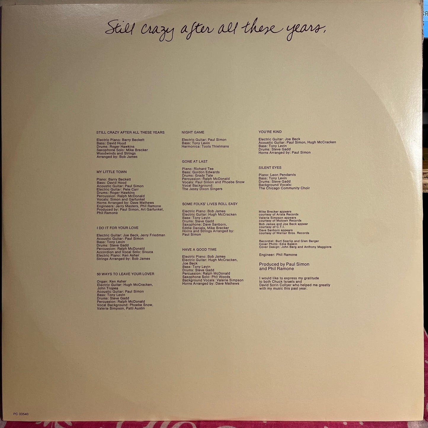 Still Crazy After All These Years | Excellent (EX) Excellent (EX) Get Cheap Vinyl