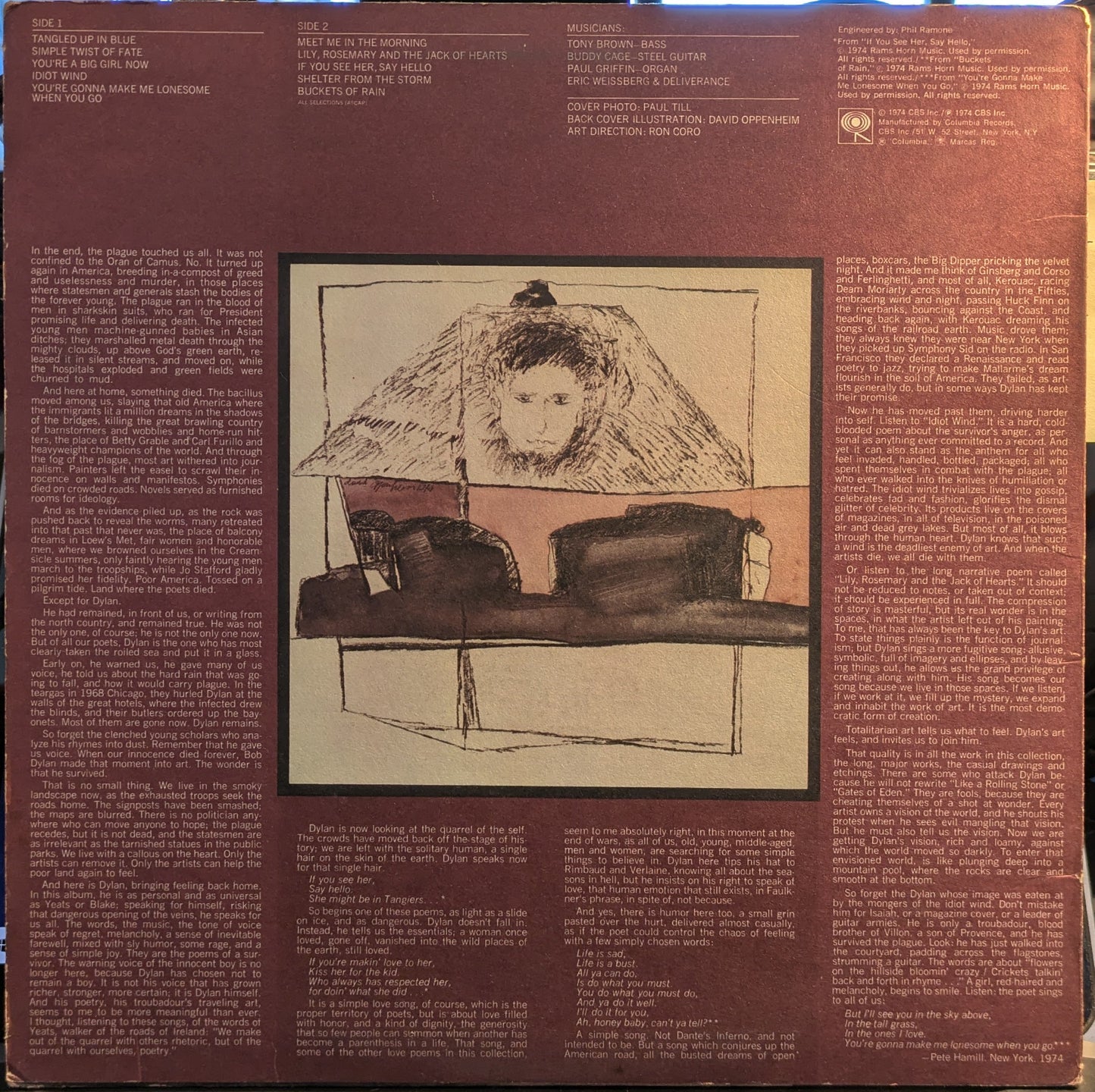 Blood On The Tracks (VINYL) | Excellent (EX) Very Good Plus (VG+) Get Cheap Vinyl