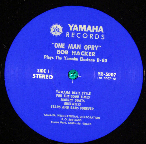 "One Man Opry" Bob Hacker Plays The Yamaha Electone D-80 (VINYL) | Near Mint (NM) Excellent (EX) Get Cheap Vinyl