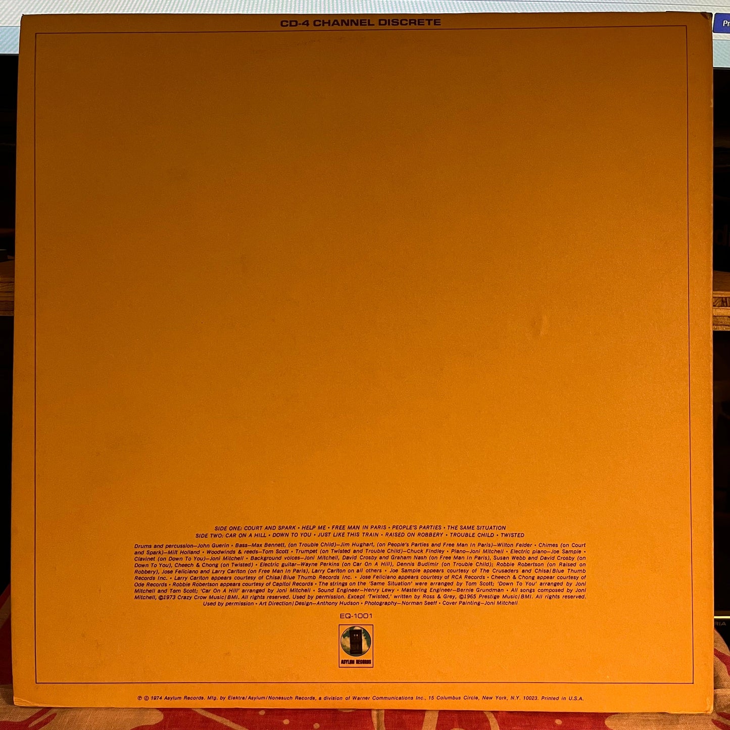 Court And Spark *QUADRAPHONIC* | Near Mint (NM) Excellent (EX) Get Cheap Vinyl