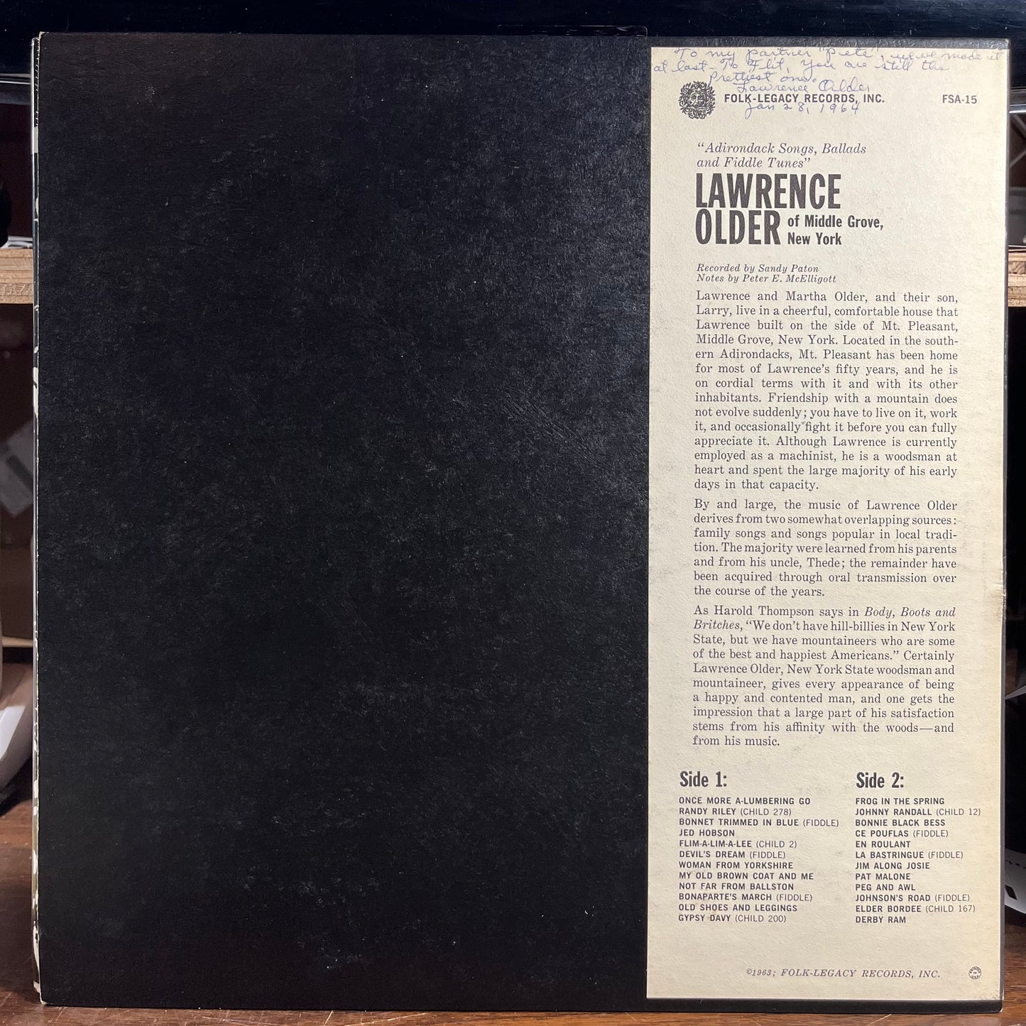 Lawrence Older Of Middle Grove, New York (VINYL) | Near Mint (NM or M-) Near Mint- (NM-) Get Cheap Vinyl