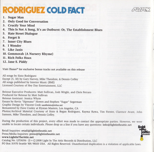 Cold Fact (CD) | Near Mint (NM or M-) Near Mint (NM or M-) Get Cheap Vinyl