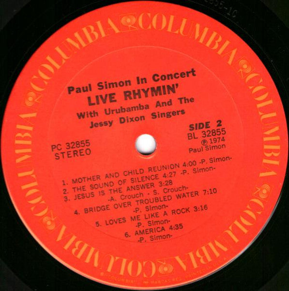 Paul Simon In Concert Live Rhymin' (VINYL) | Near Mint (NM) Near Mint (NM) Get Cheap Vinyl
