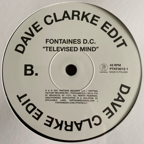 Televised Mind (Dave Clarke Remix) | Mint (M) Mint (M) Get Cheap Vinyl