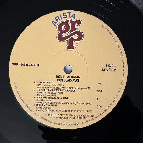 Don Blackman (VMP COLOR VINYL) | Mint (M) Mint (M) Get Cheap Vinyl