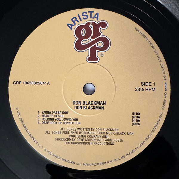 Don Blackman (VMP COLOR VINYL) | Mint (M) Mint (M) Get Cheap Vinyl