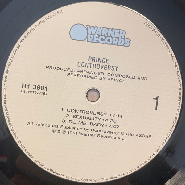 Controversy (OPENED-NEW)(VINYL) | Mint (M) Mint (M) Get Cheap Vinyl