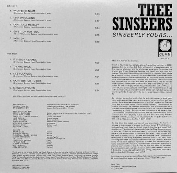 Sinseerly Yours (OPAQUE YELLOW VINYL) | Mint (M) Mint (M) Get Cheap Vinyl