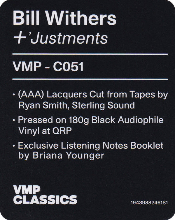 +'Justments *180G* | Mint (M) Mint (M) Get Cheap Vinyl