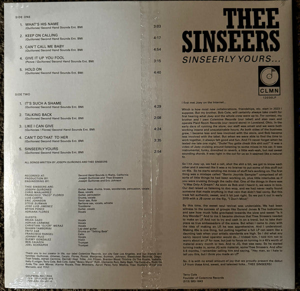 Sinseerly Yours | Mint (M) Mint (M) Get Cheap Vinyl