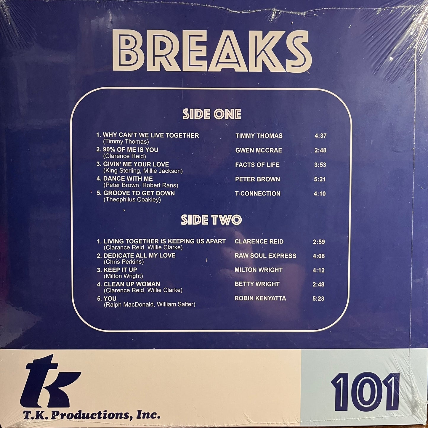 T.K. Breaks 101 (VINYL) | Mint (M) Mint (M) Get Cheap Vinyl