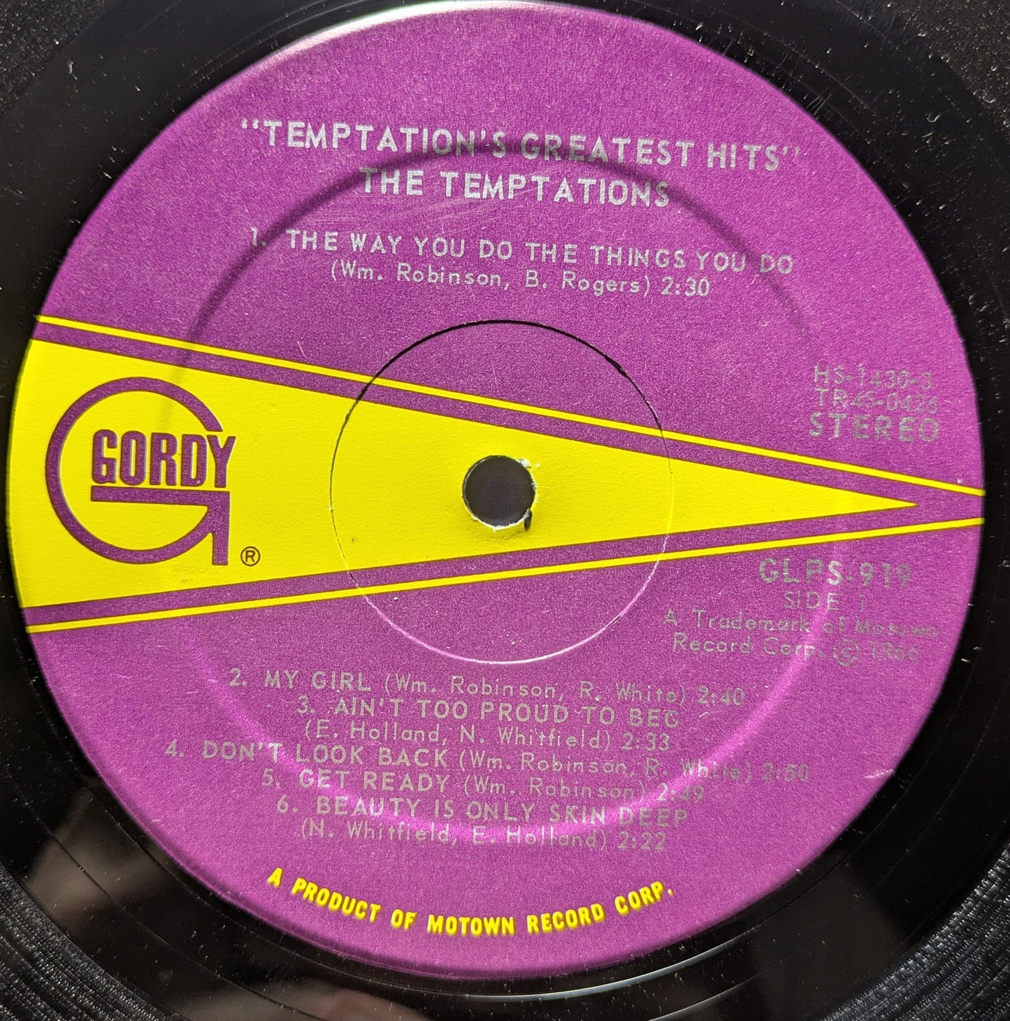 The Temptations Greatest Hits (VINYL) | Excellent (EX) Very Good Plus (VG+) Get Cheap Vinyl