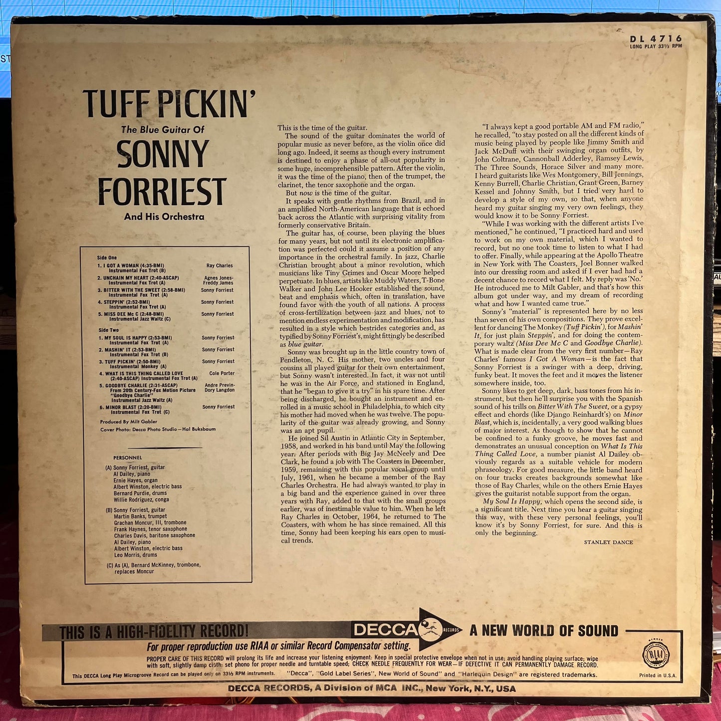 Tuff Pickin' *MONO* | Good Plus (G+) Very Good (VG) Get Cheap Vinyl