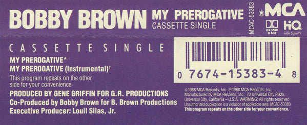 My Prerogative *CASSETTE* | Near Mint (NM) Near Mint (NM) Get Cheap Vinyl