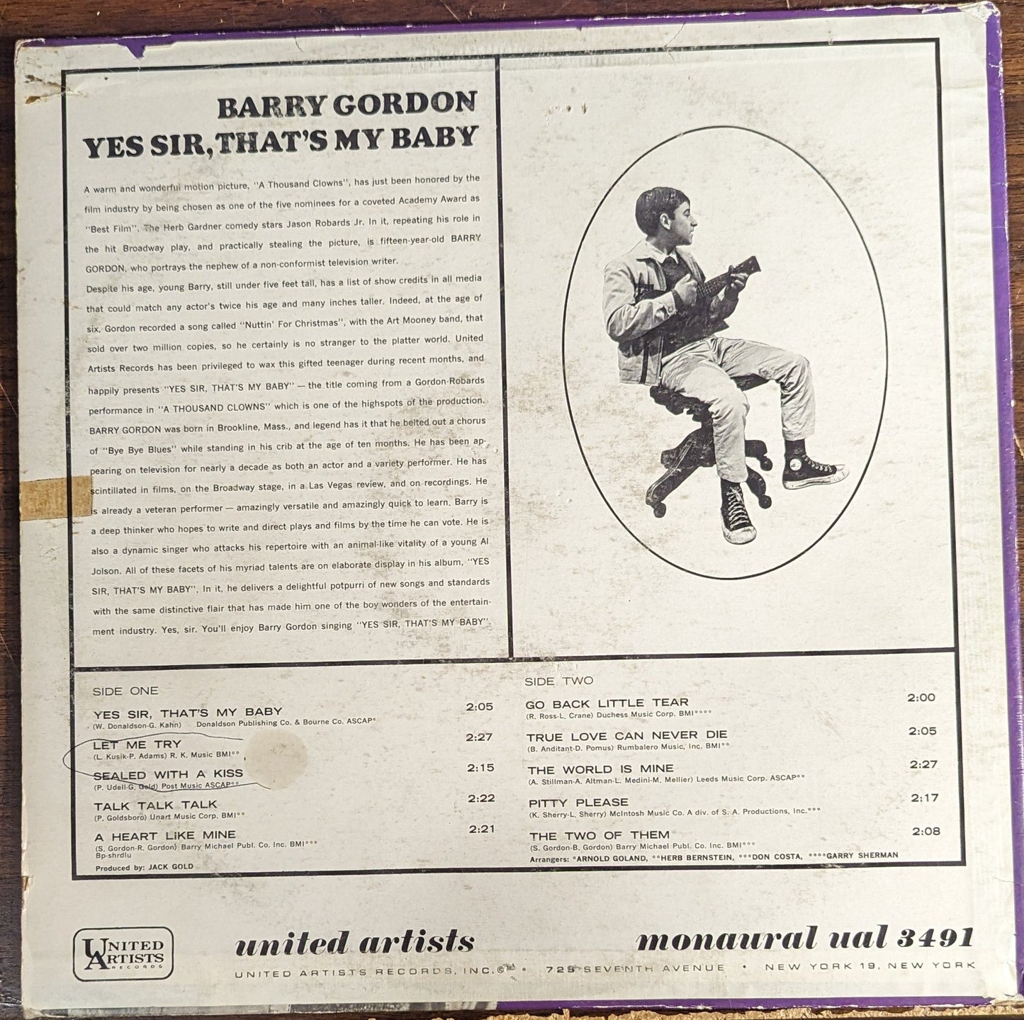 Yes Sir, That's My Baby*PROMO* | Very Good (VG) Very Good (VG) Get Cheap Vinyl
