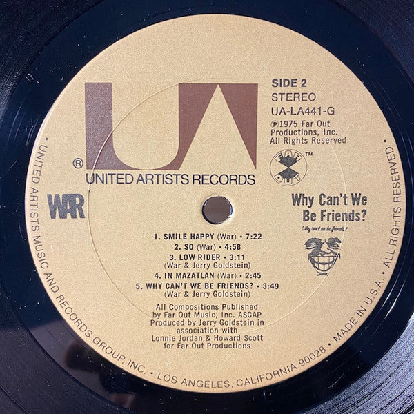 Why Can't We Be Friends? | Very Good (VG) Very Good Plus (VG+) Get Cheap Vinyl