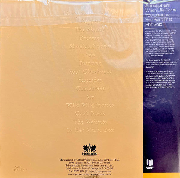 When Life Gives You Lemons, You Paint That Shit Gold (DINGED) | Mint (M) Excellent+ (EX+) Get Cheap Vinyl