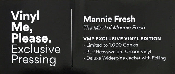The Mind Of Mannie Fresh (CREAM VINYL) | Mint (M) Mint (M) Get Cheap Vinyl