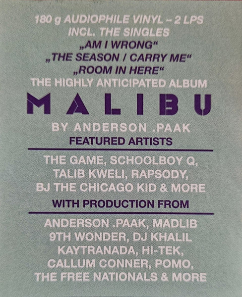 Malibu (VINYL - IMPORT) | Mint (M) Mint (M) Get Cheap Vinyl