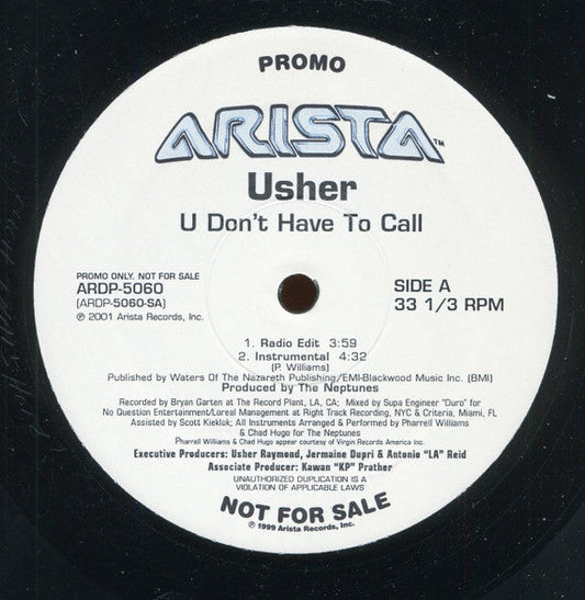 U Don't Have To Call VINYL) | Near Mint (NM) Generic Get Cheap Vinyl