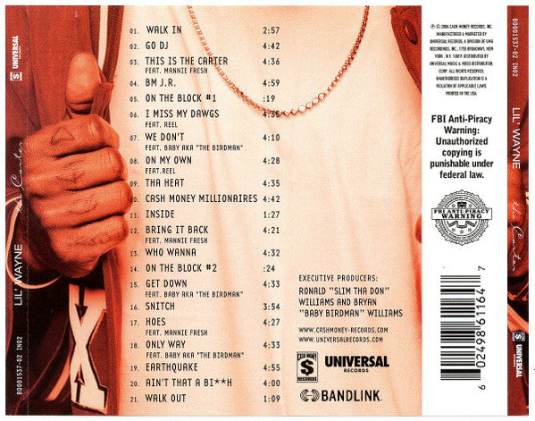 Tha Carter (CD) | Very Good Plus (VG+) Excellent (EX) Get Cheap Vinyl