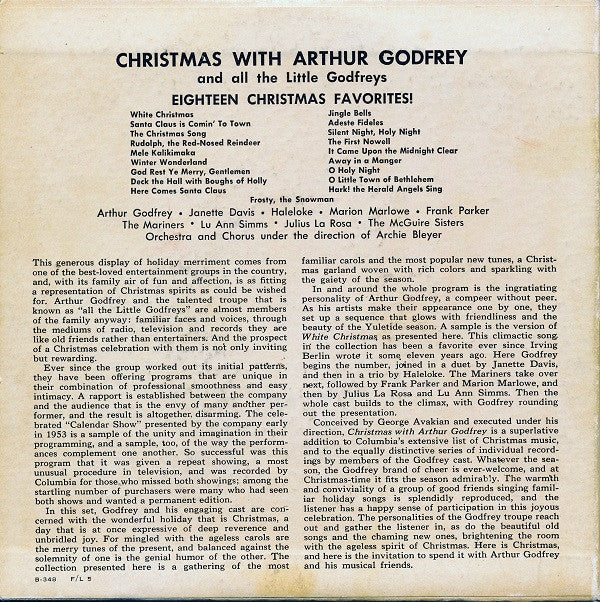 Christmas With Arthur Godfrey And All The Little Godfreys *7" BOX* | Excellent (EX) Excellent (EX) Get Cheap Vinyl