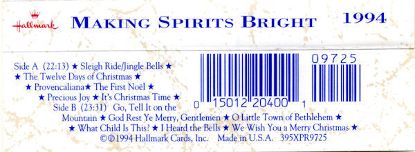 Making Spirits Bright *CASSETTE* | Near Mint (NM) Near Mint (NM) Get Cheap Vinyl