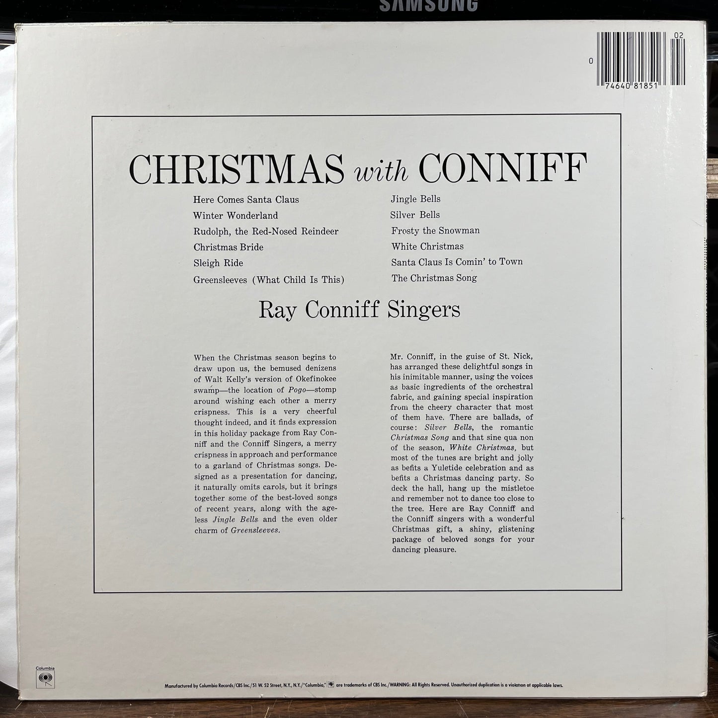 Christmas With Conniff (LP) | Near Mint (NM) Near Mint (NM) Get Cheap Vinyl