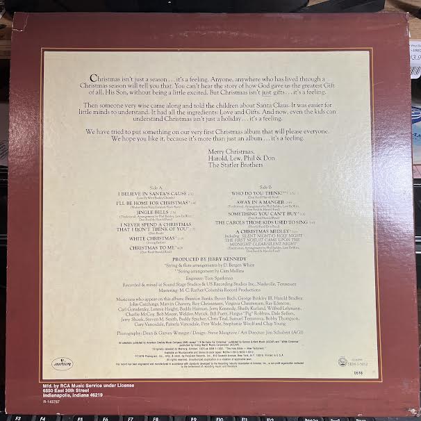 The Statler Brothers Christmas Card (VINYL) | Near Mint (NM or M-) Near Mint (NM or M-) Get Cheap Vinyl
