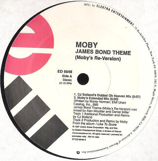 James Bond Theme (Moby's Re-Version) (VINYL) | Excellent (EX) Excellent (EX) Get Cheap Vinyl
