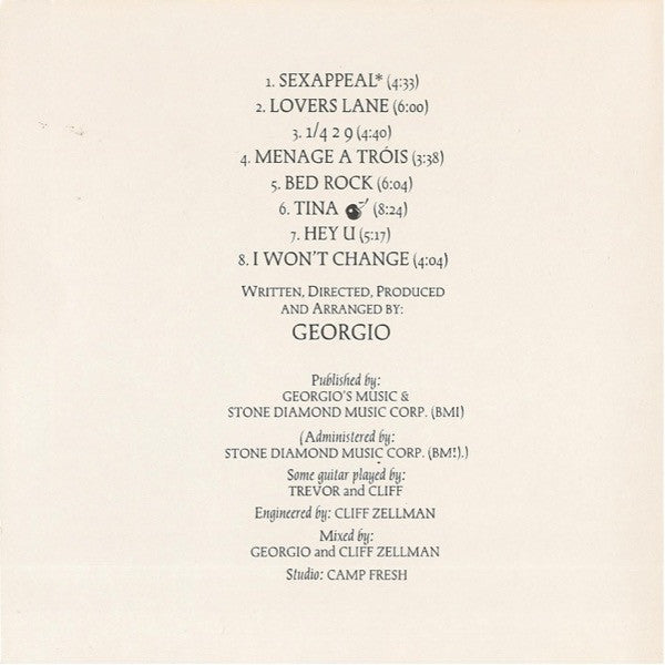Sexappeal (Georgio's Greatest 12" Mixes)(CD) | Near Mint (NM) Near Mint (NM) Get Cheap Vinyl