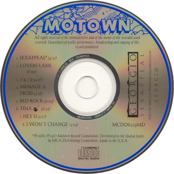 Sexappeal (Georgio's Greatest 12" Mixes)(CD) | Near Mint (NM) Near Mint (NM) Get Cheap Vinyl