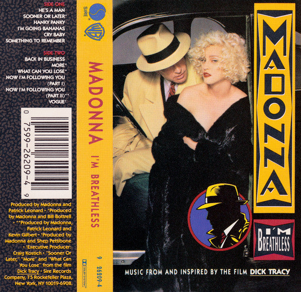 I'm Breathless (Music From And Inspired By The Film Dick Tracy) *CASSETTE* | Near Mint (NM) Near Mint (NM) Get Cheap Vinyl