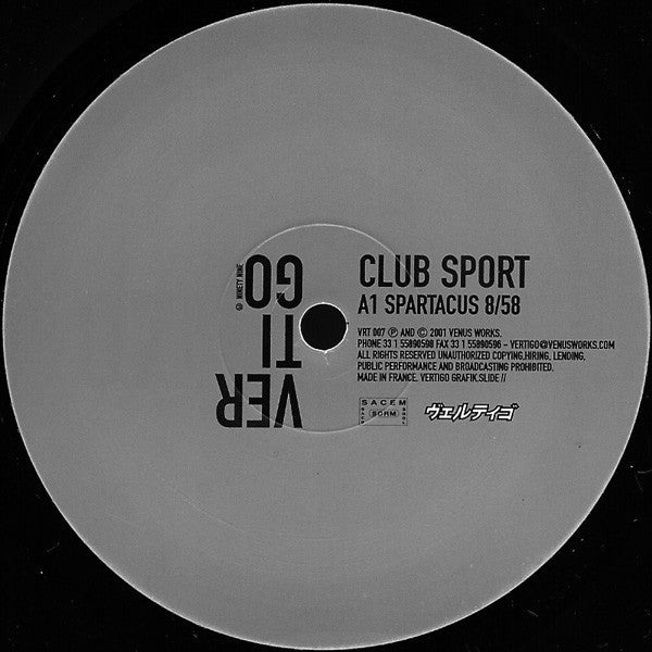 Club Sport | Very Good Plus (VG+) Very Good Plus (VG+) Get Cheap Vinyl