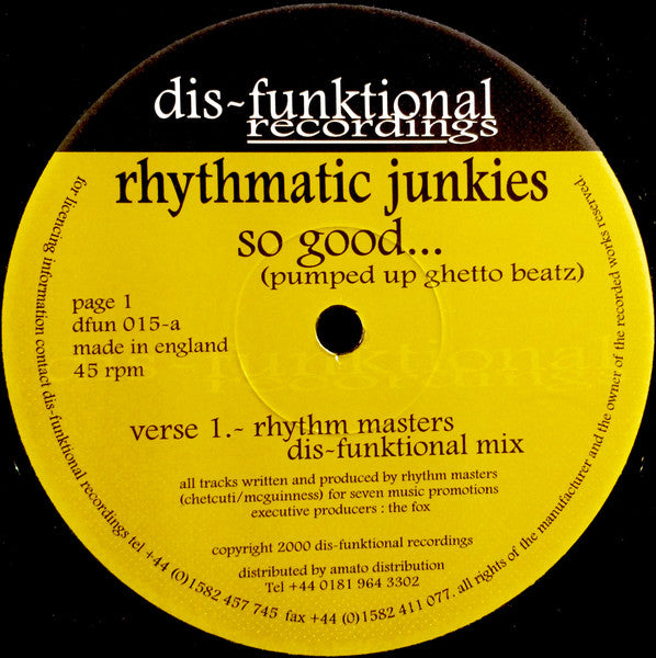 So Good... (Pumped Up Ghetto Beatz) | Very Good Plus (VG+) Near Mint (NM) Get Cheap Vinyl