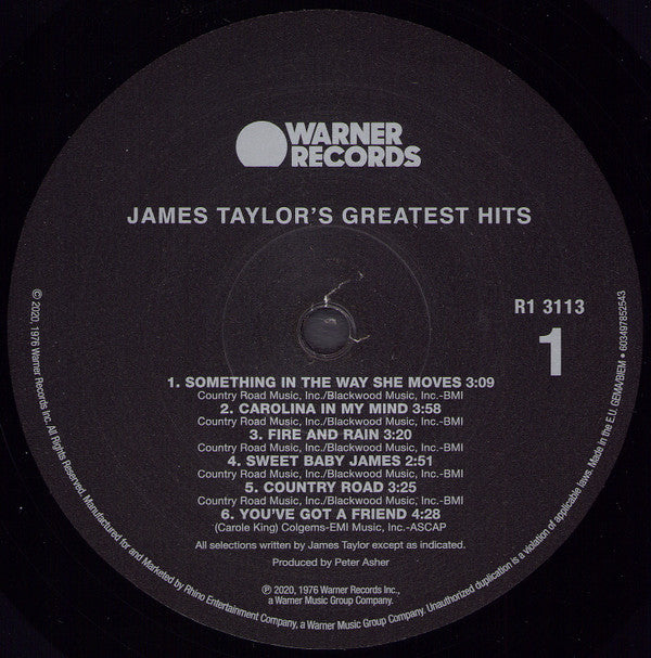 James Taylor's Greatest Hits | Mint (M) Mint (M) Get Cheap Vinyl