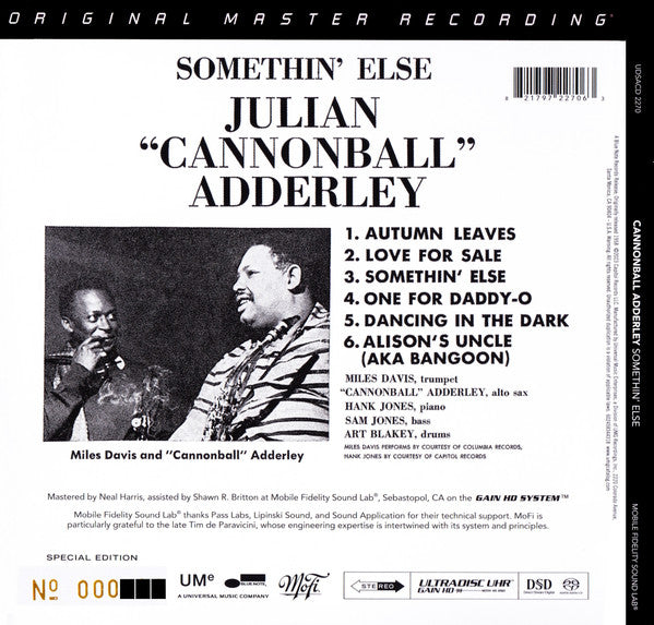 Somethin' Else (SACD) | Mint (M) Mint (M) Get Cheap Vinyl