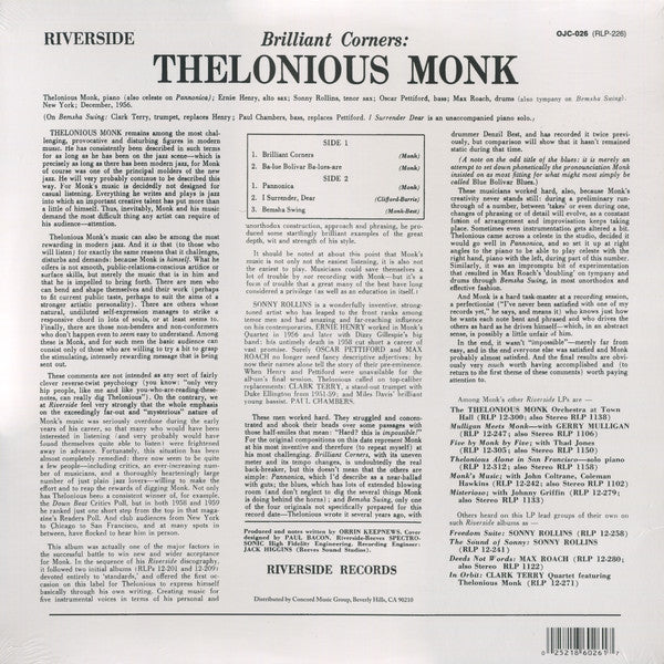 Brilliant Corners | Mint (M) Mint (M) Get Cheap Vinyl