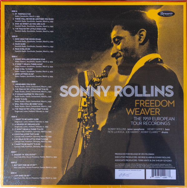 Freedom Weaver (The 1959 European Tour Recordings) | Mint (M) Mint (M) Get Cheap Vinyl