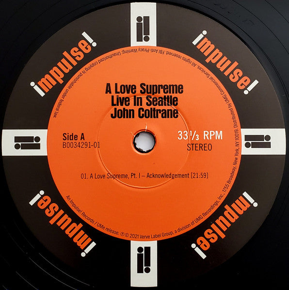 A Love Supreme: Live In Seattle *DINGED* (2xVINYL) | Mint (M) Excellent+ (EX+) Get Cheap Vinyl