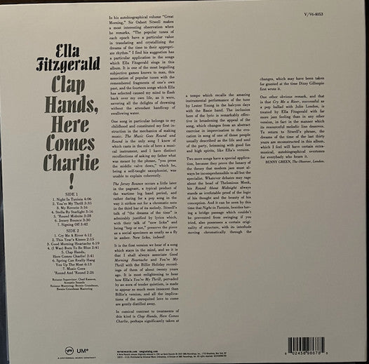 Clap Hands, Here Comes Charlie! (Verve Acoustic Sound Series) [LP] | Mint (M) Mint (M) Get Cheap Vinyl
