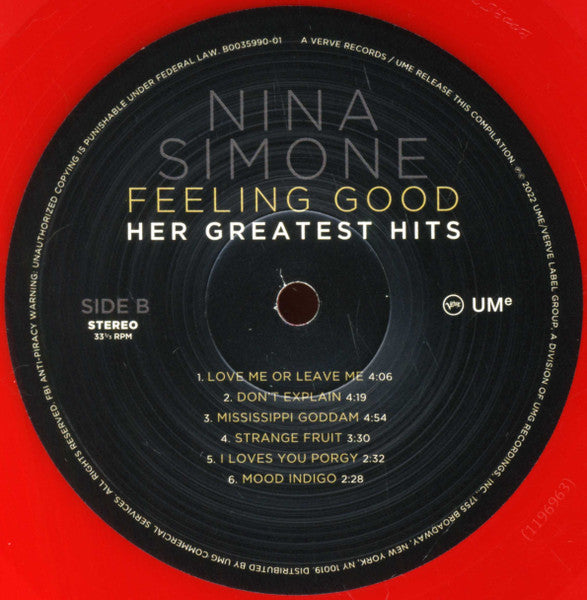 Feeling Good: Her Greatest Hits (TARGET EXCLUSIVE | OPAQUE RED VINYL) | Mint (M) Mint (M) Get Cheap Vinyl