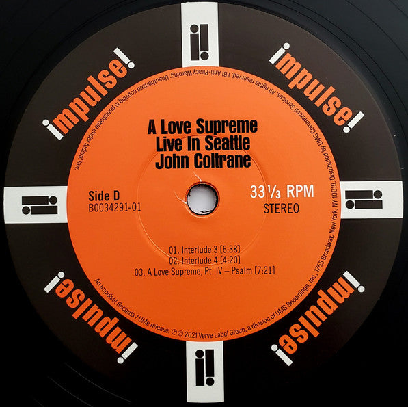 A Love Supreme: Live In Seattle *DINGED* (2xVINYL) | Mint (M) Excellent+ (EX+) Get Cheap Vinyl