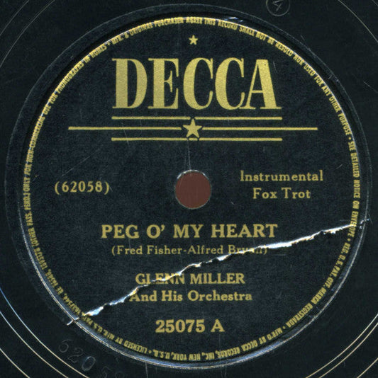 Peg O' My Heart / Moonlight Bay | Excellent (EX) Generic Get Cheap Vinyl