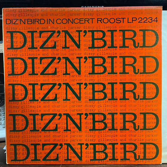Diz 'N' Bird In Concert (VINYL) | Excellent+ (EX+) Near Mint- (NM-) Get Cheap Vinyl