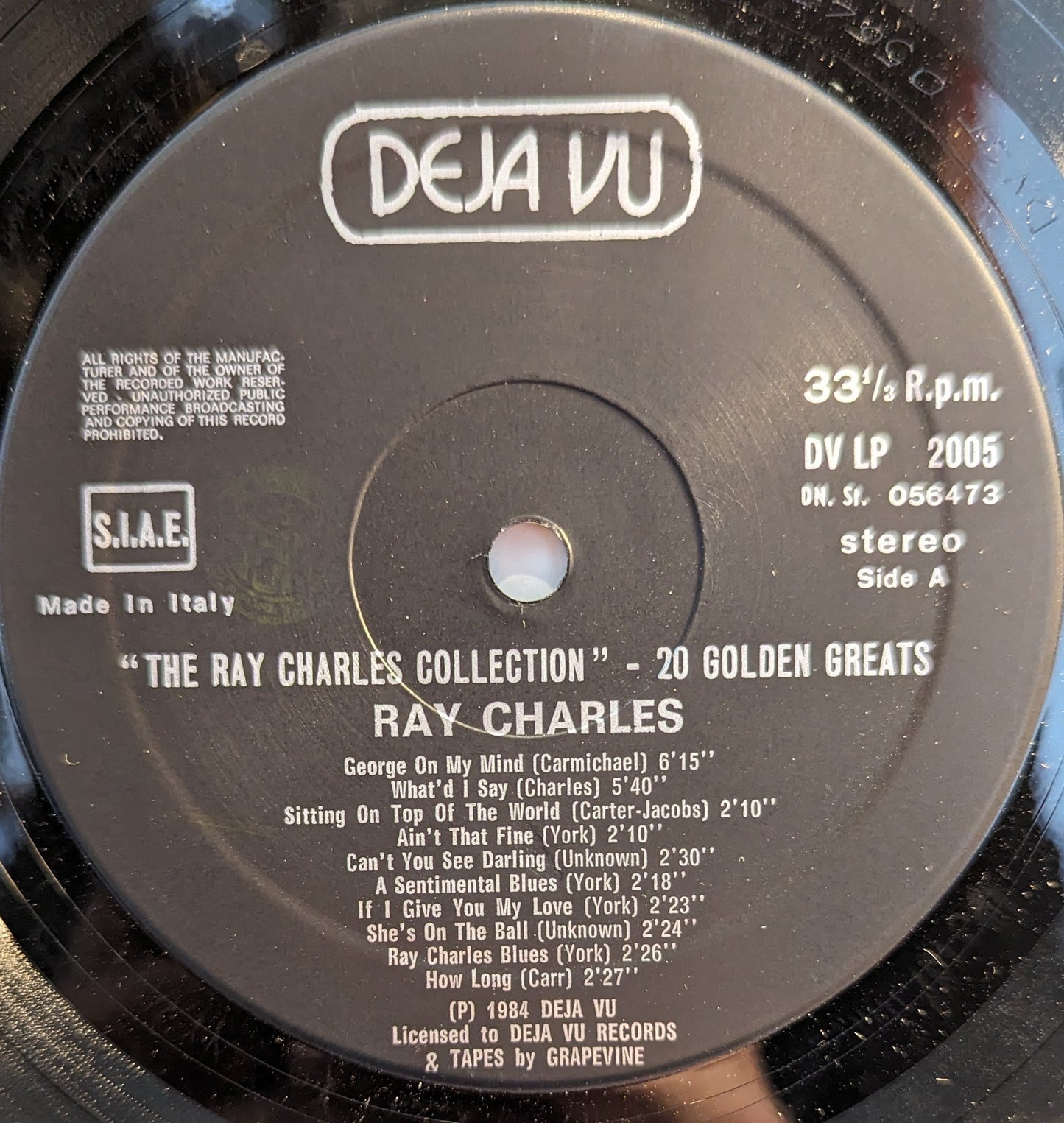 The Ray Charles Collection - 20 Golden Greats *ITALIAN PRESS* | Excellent (EX) Near Mint (NM) Get Cheap Vinyl