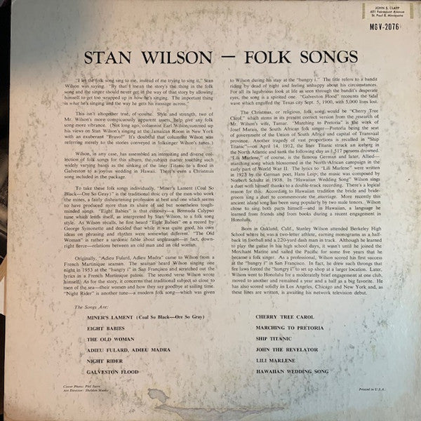 Folk Songs | Excellent (EX) Very Good Plus (VG+) Get Cheap Vinyl